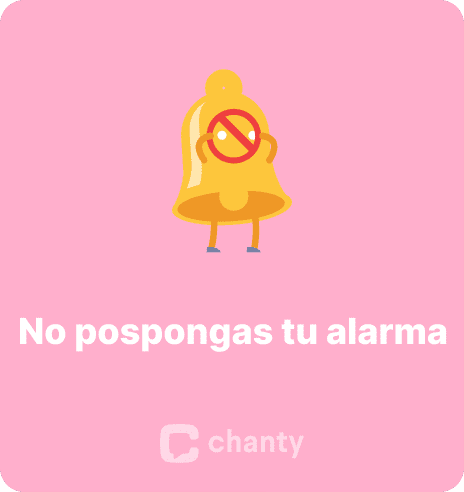 No pospongas tu alarma