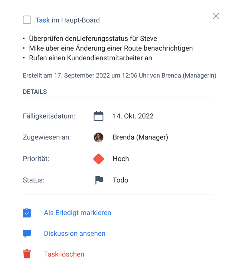 Kanban Task-Karte