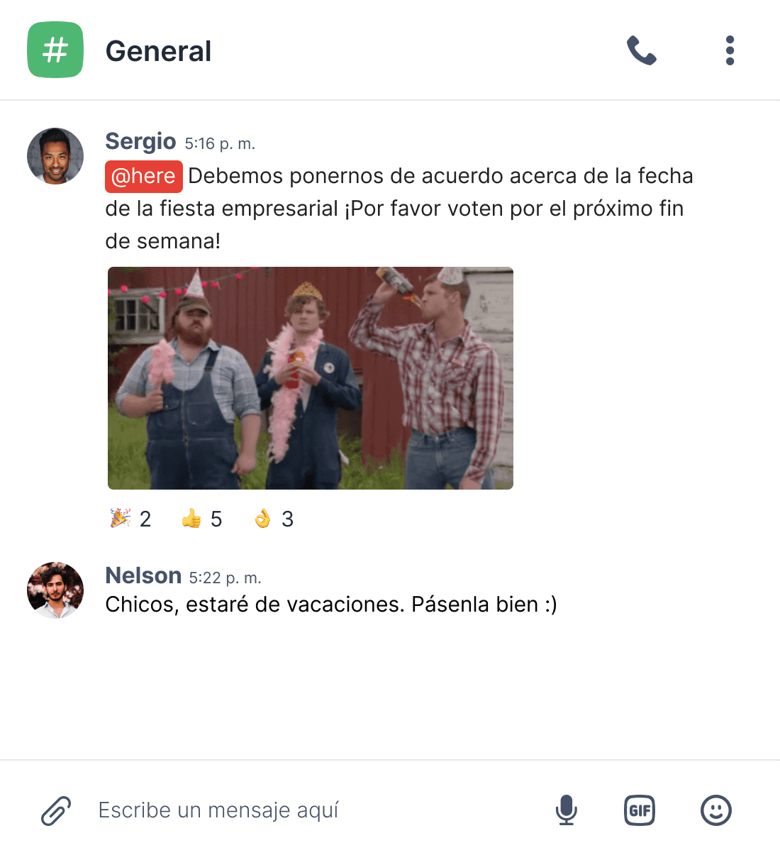 Imagen de comunicación por chat
