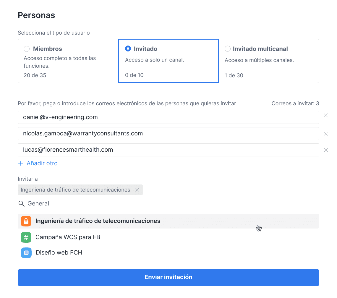 Agrega invitados