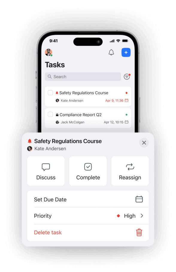 Tasks managment
