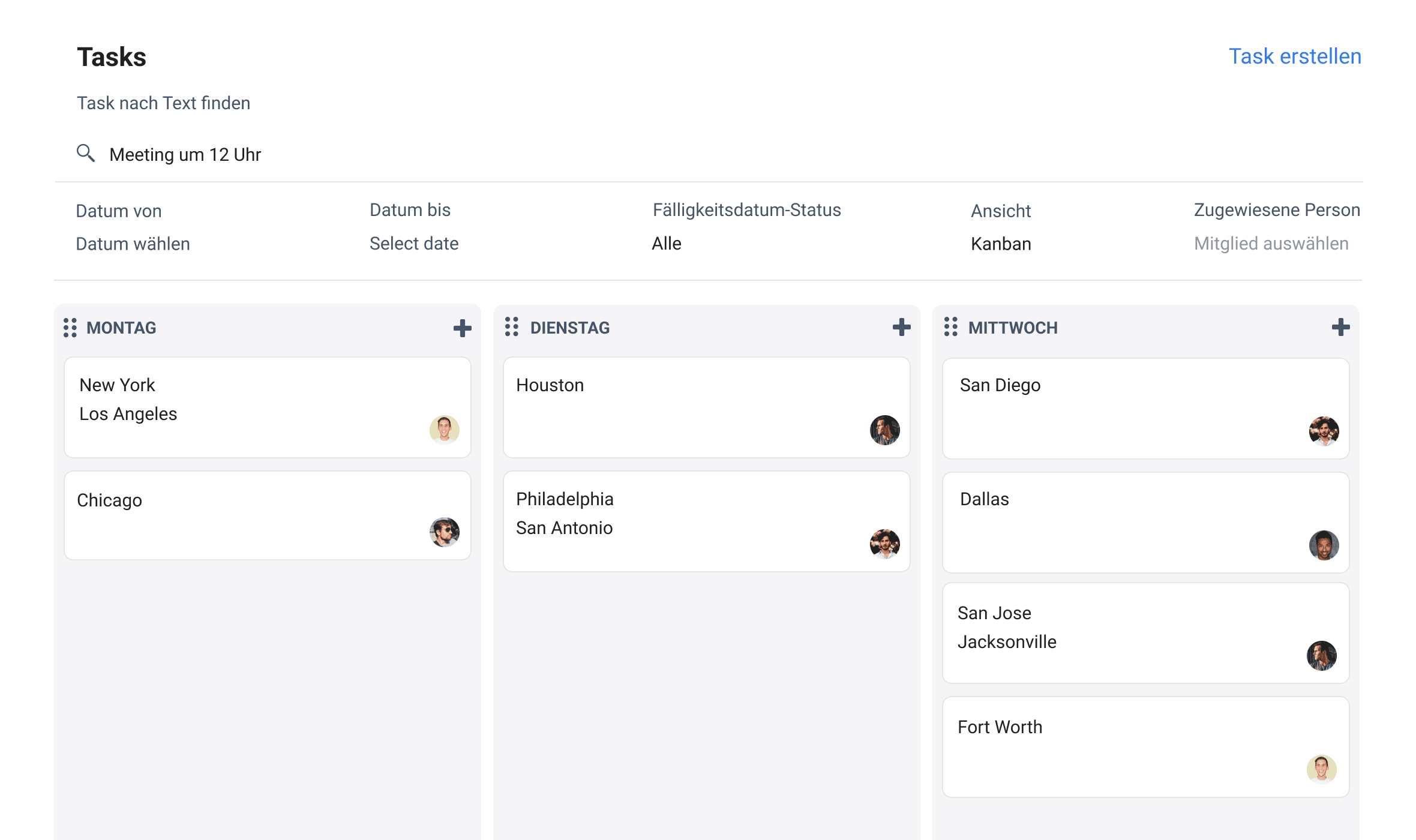 Objekt-Manager Kanban