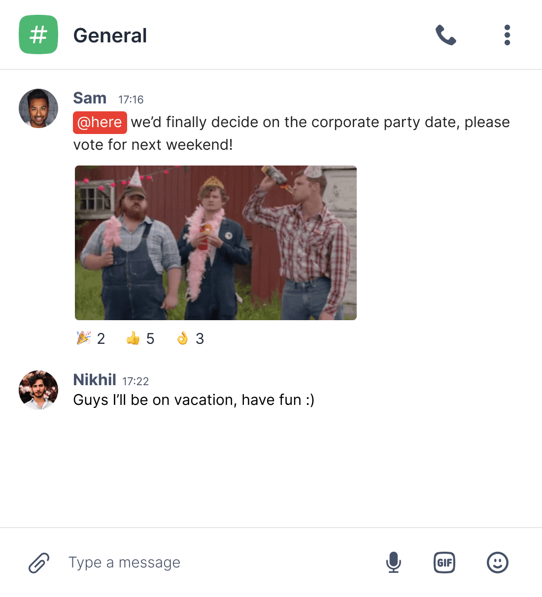 Chat communication image