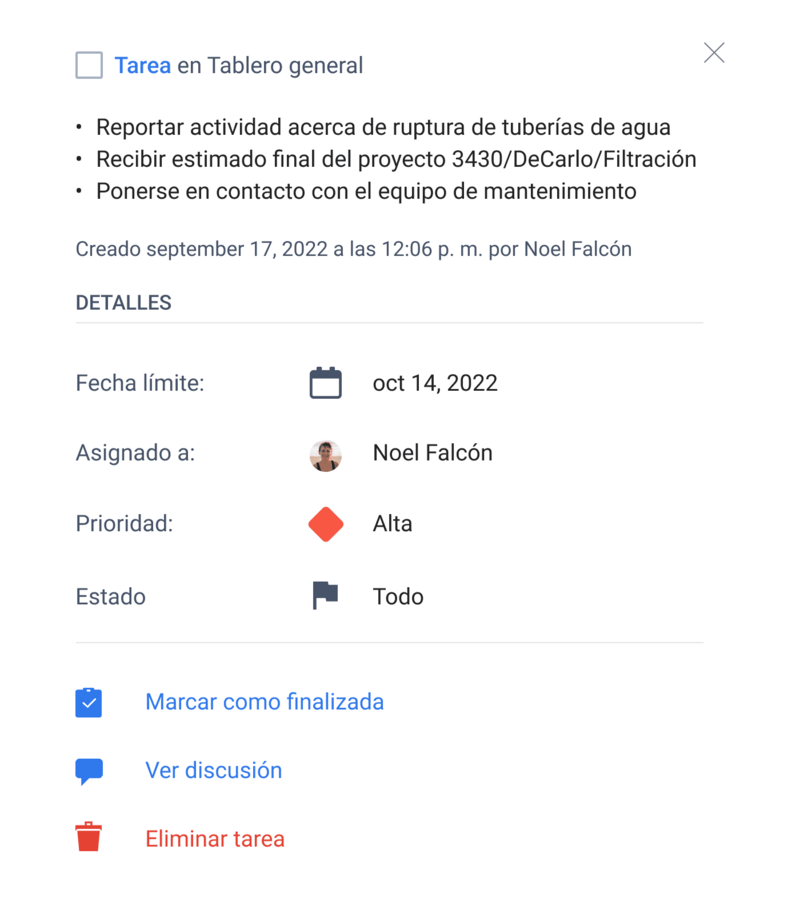 Hoja de tareas Kanban