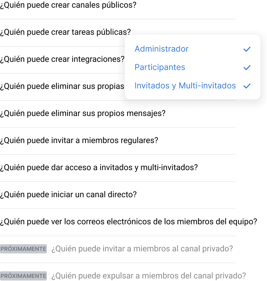 Ajuste de los permisos