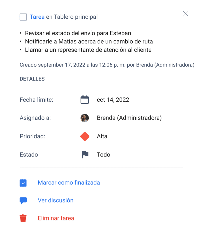 Hoja de tareas Kanban