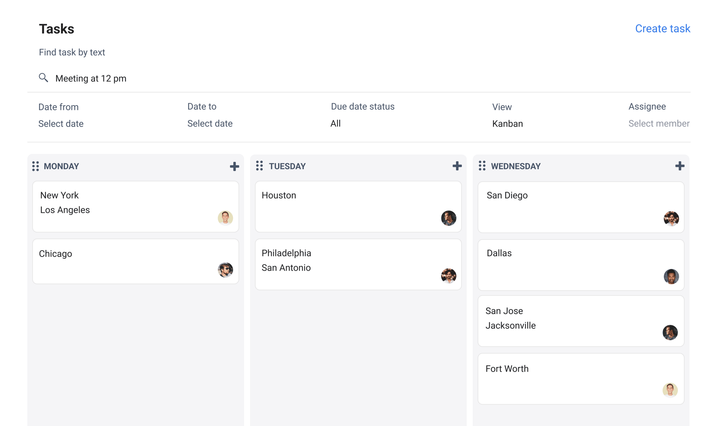 Property manager kanban