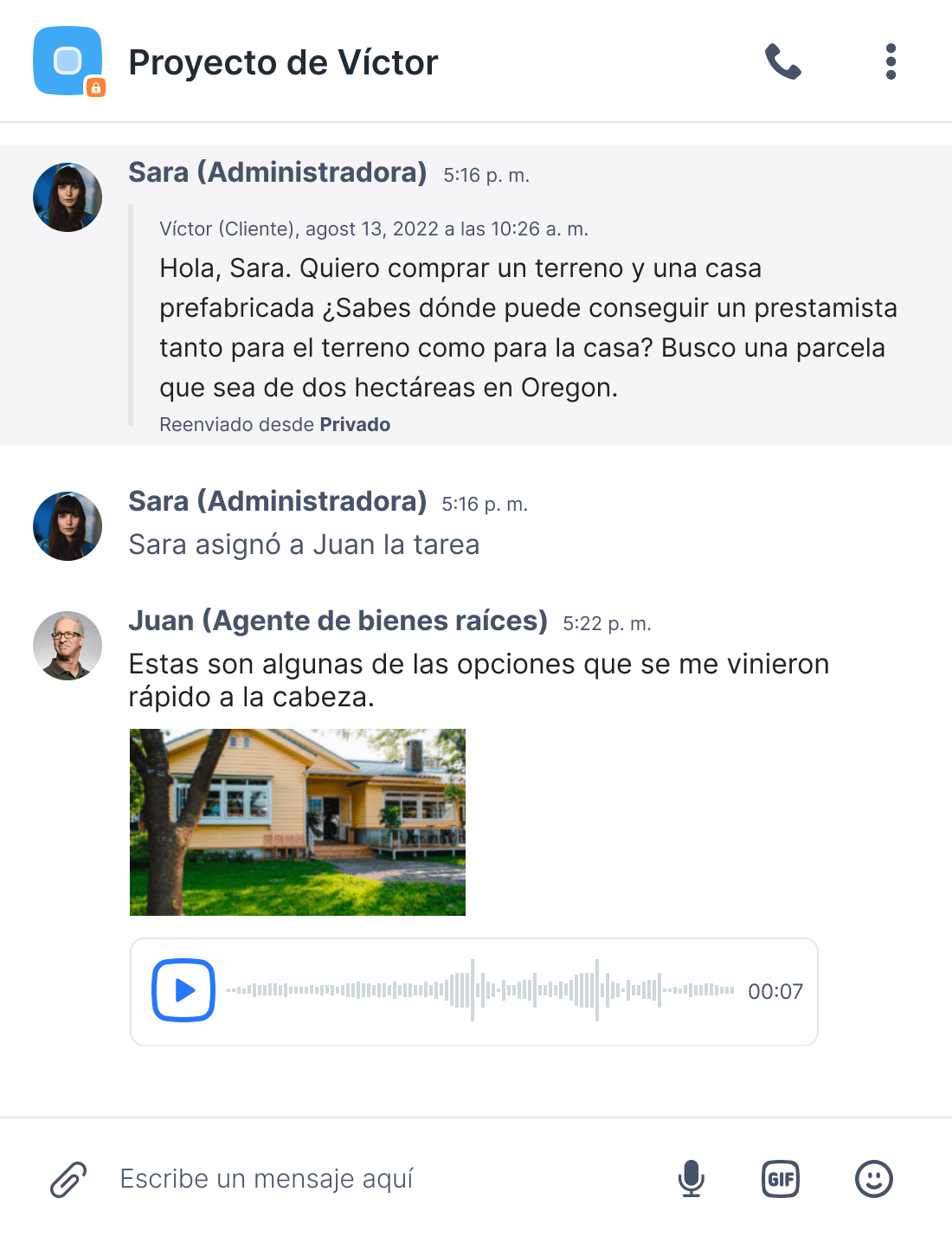 Usa Chanty desde cualquier lugar con la vista móvil