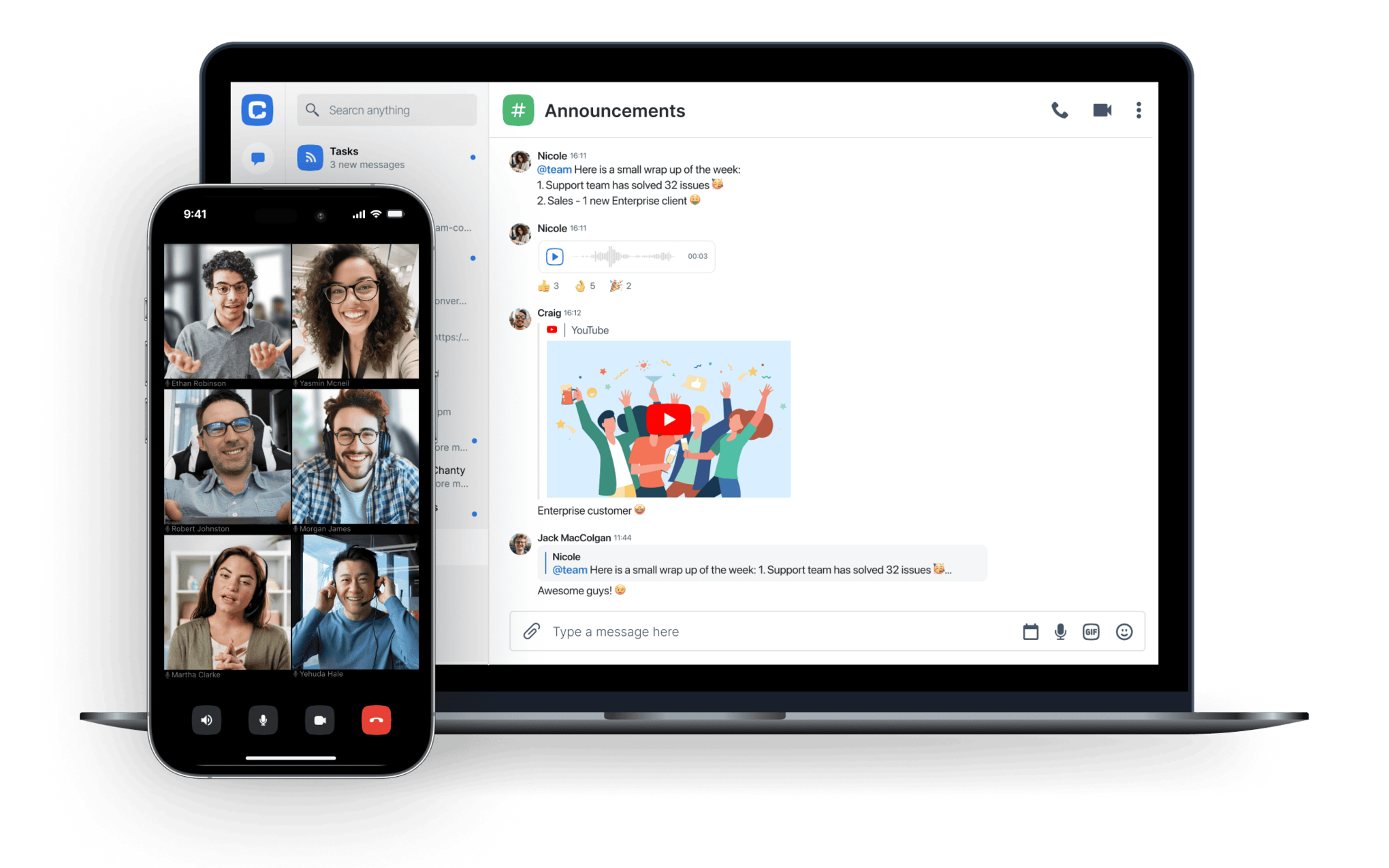 Écran principal Chanty