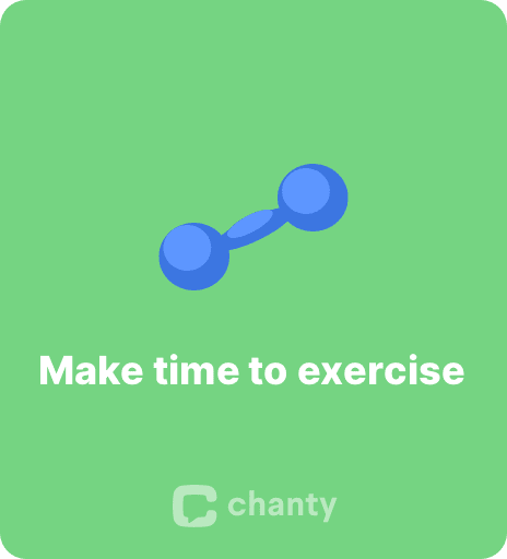 Make time to exercise