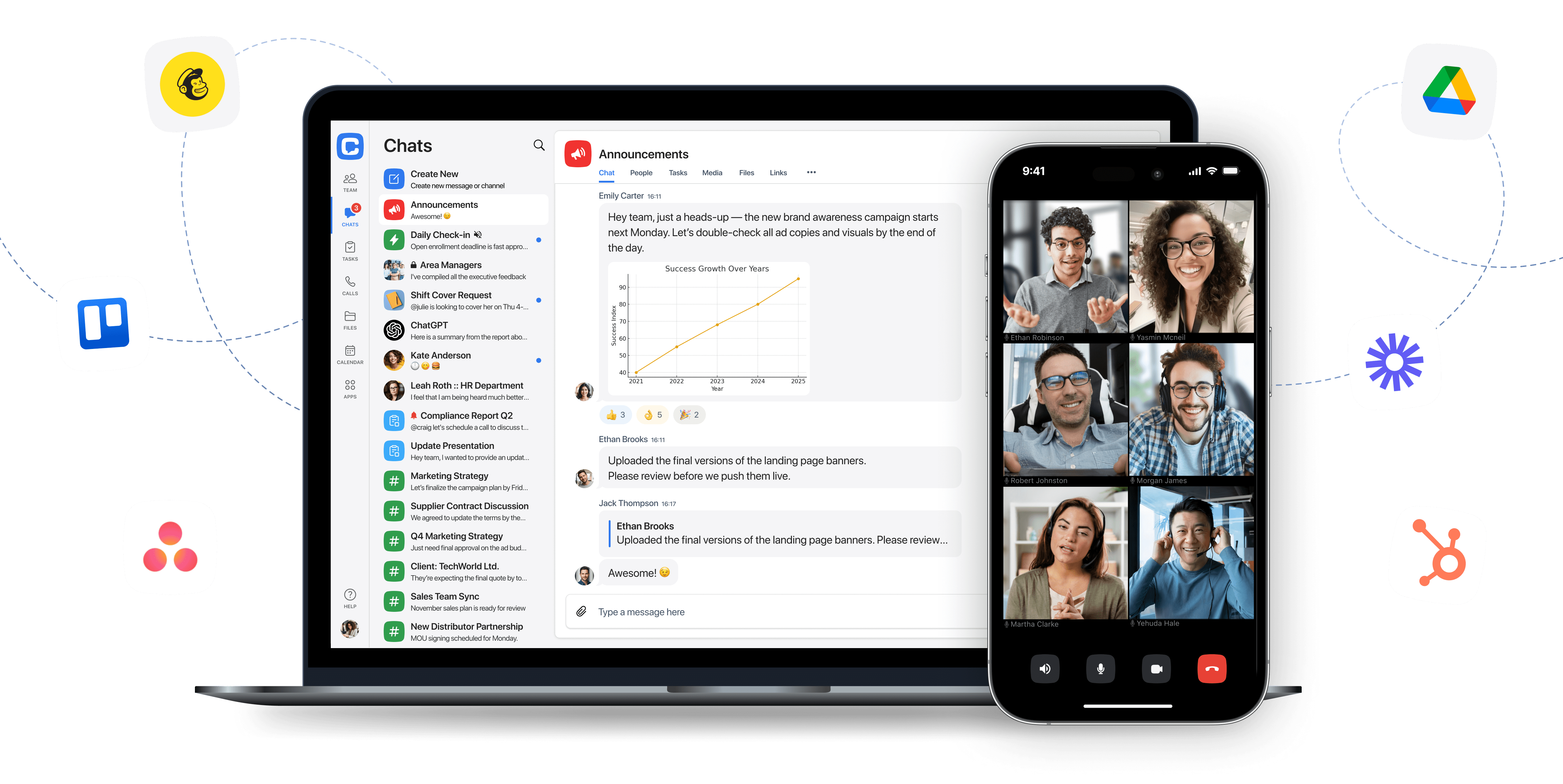 Marketing Chanty hero screen