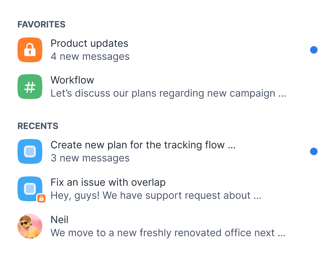 Organiser différentes tâches et chats