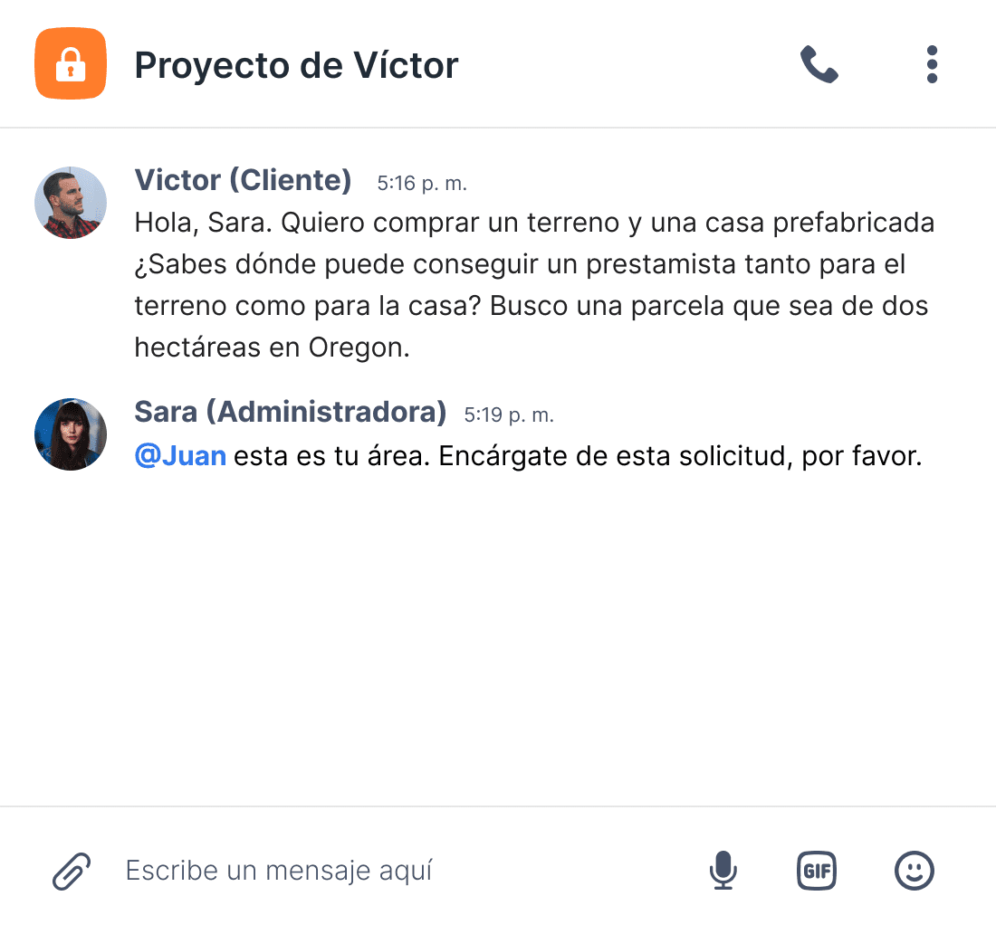Divide los canales en privados y públicos