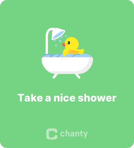 Nehmen Sie eine schöne Dusche