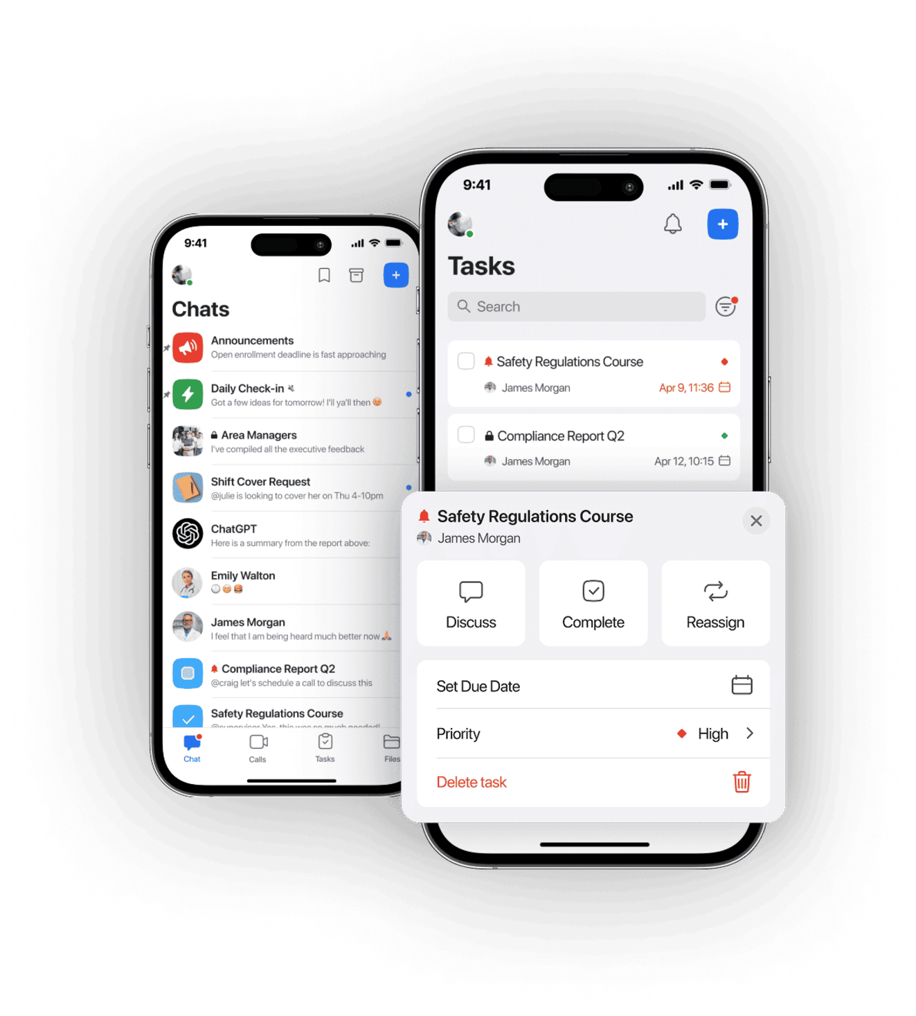Mobile devices with Chanty UI