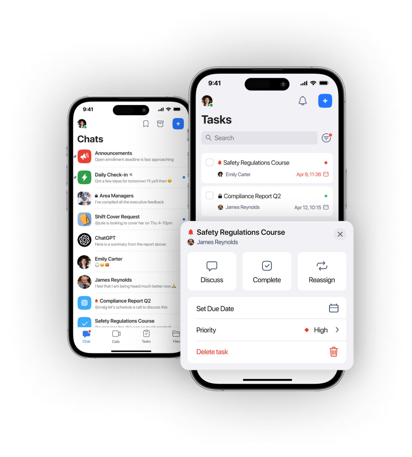 Mobile devices with Chanty UI