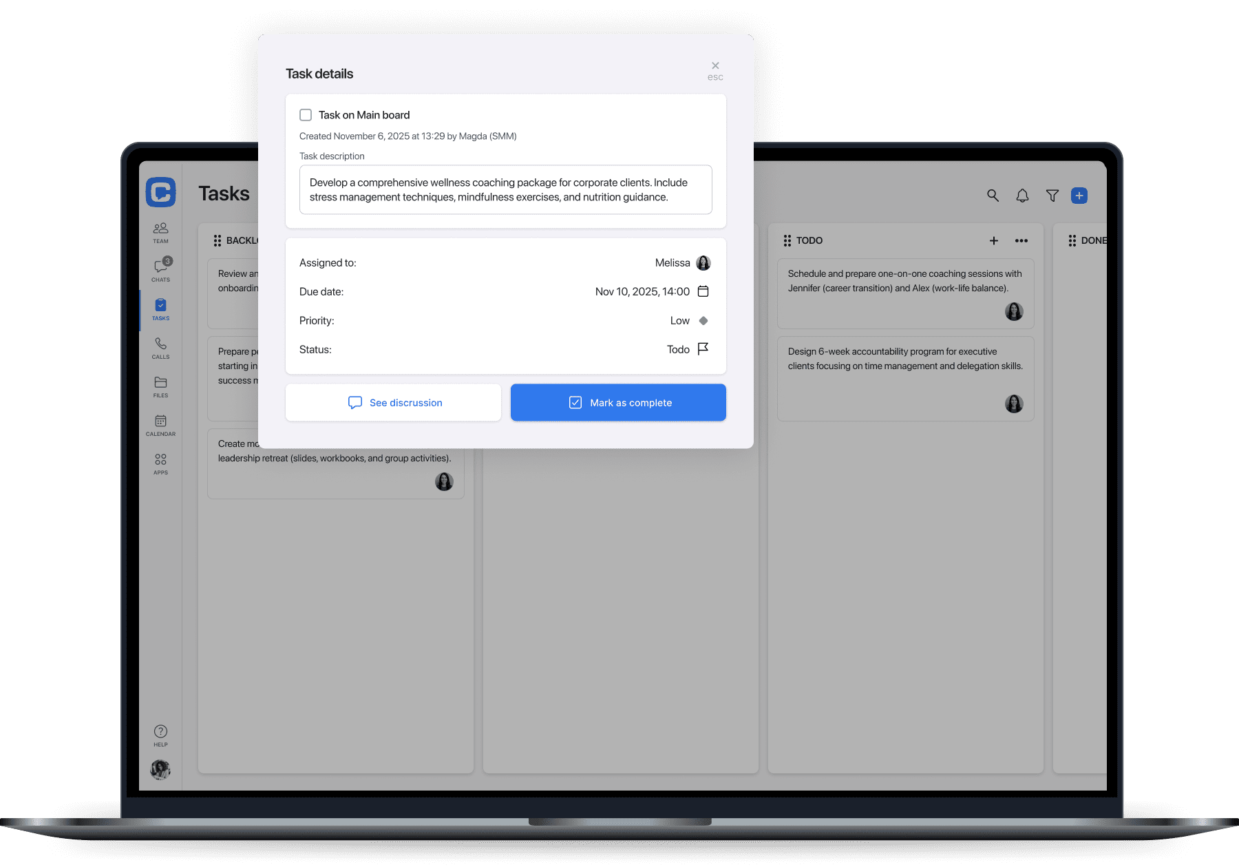 Task-Bildschirm