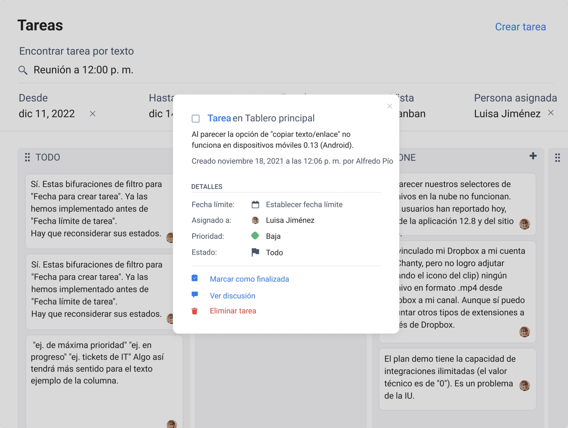 Tablero Kanban