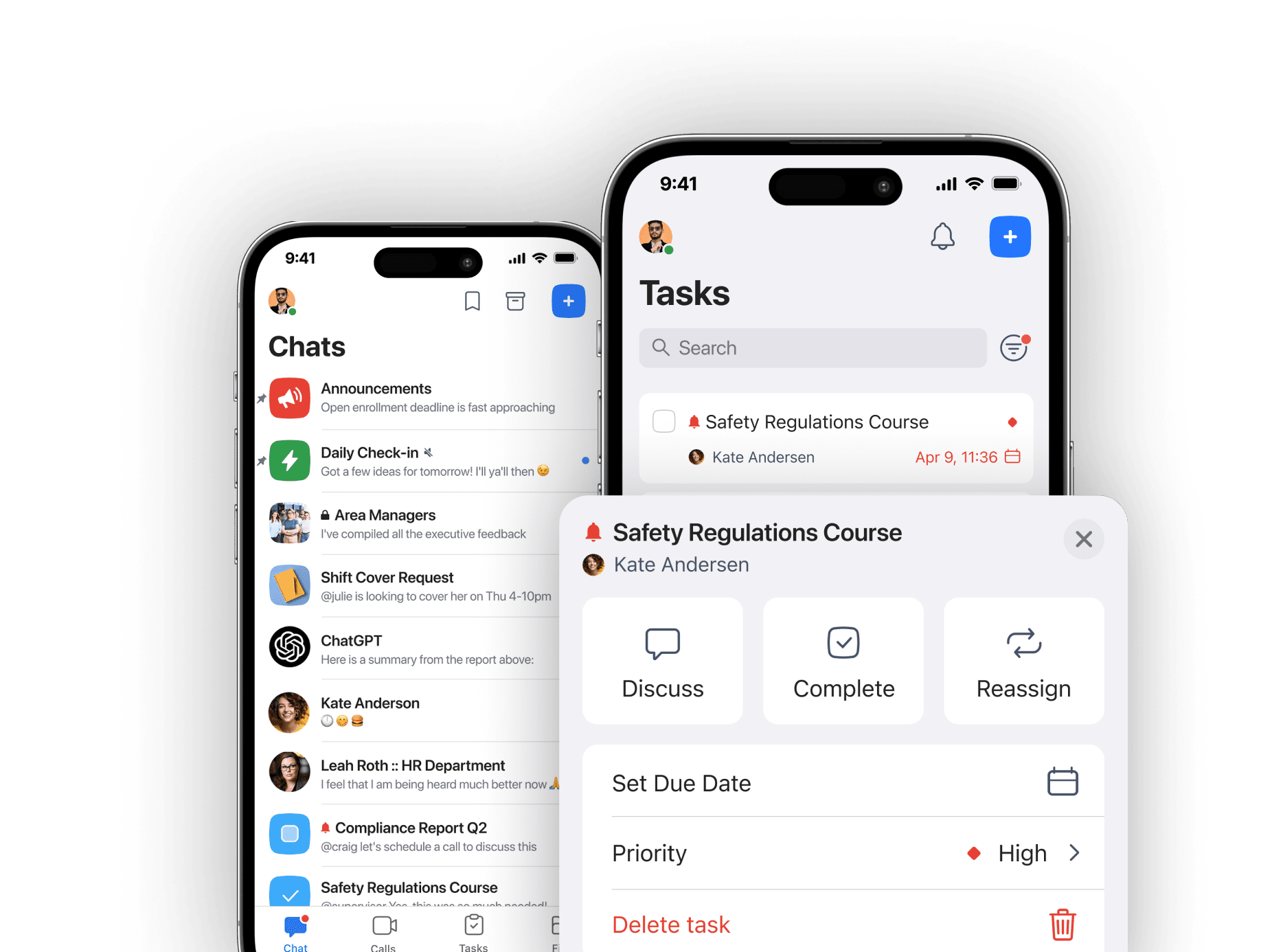 Mobile devices with Chanty UI