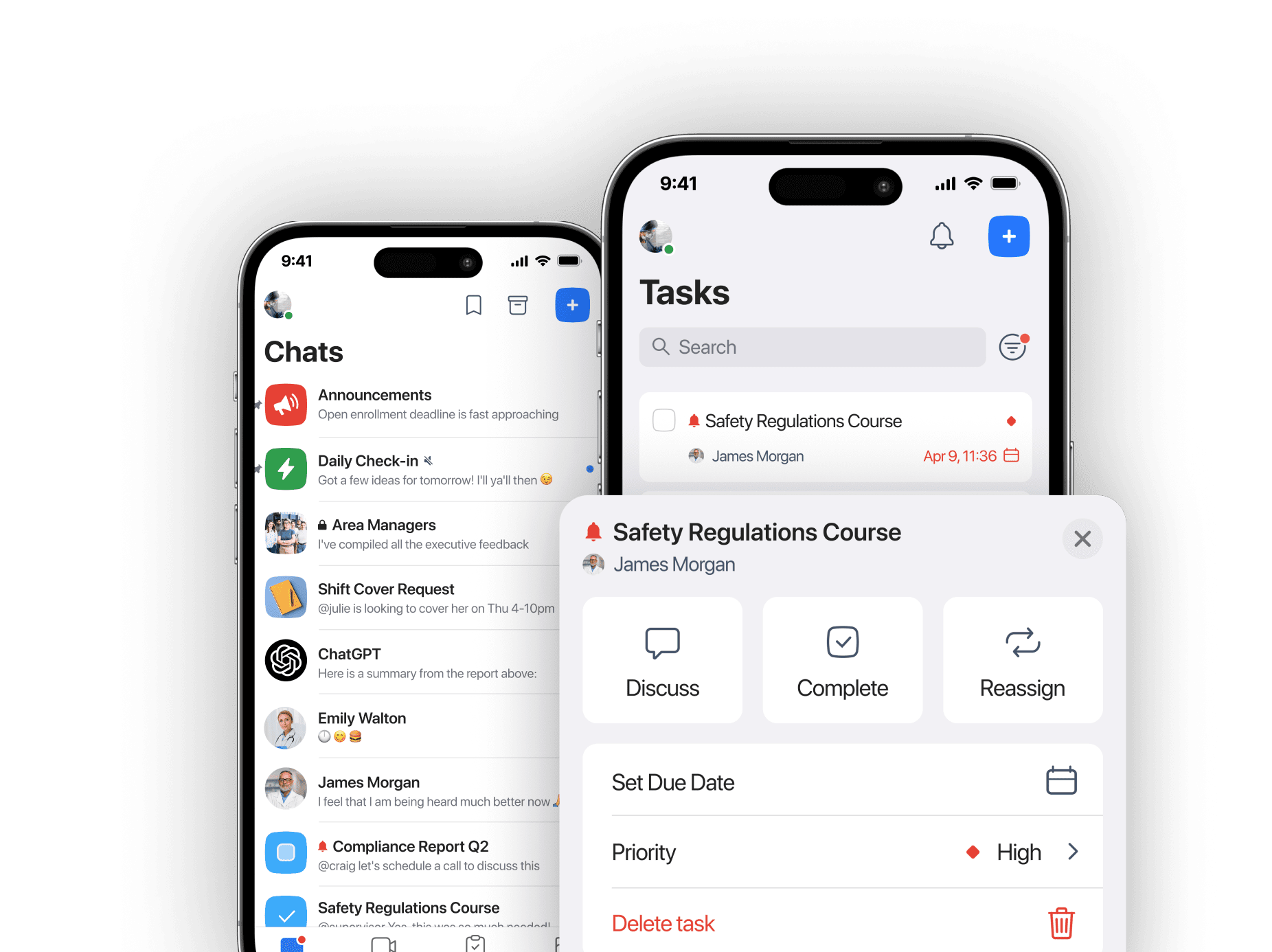 Mobile devices with Chanty UI