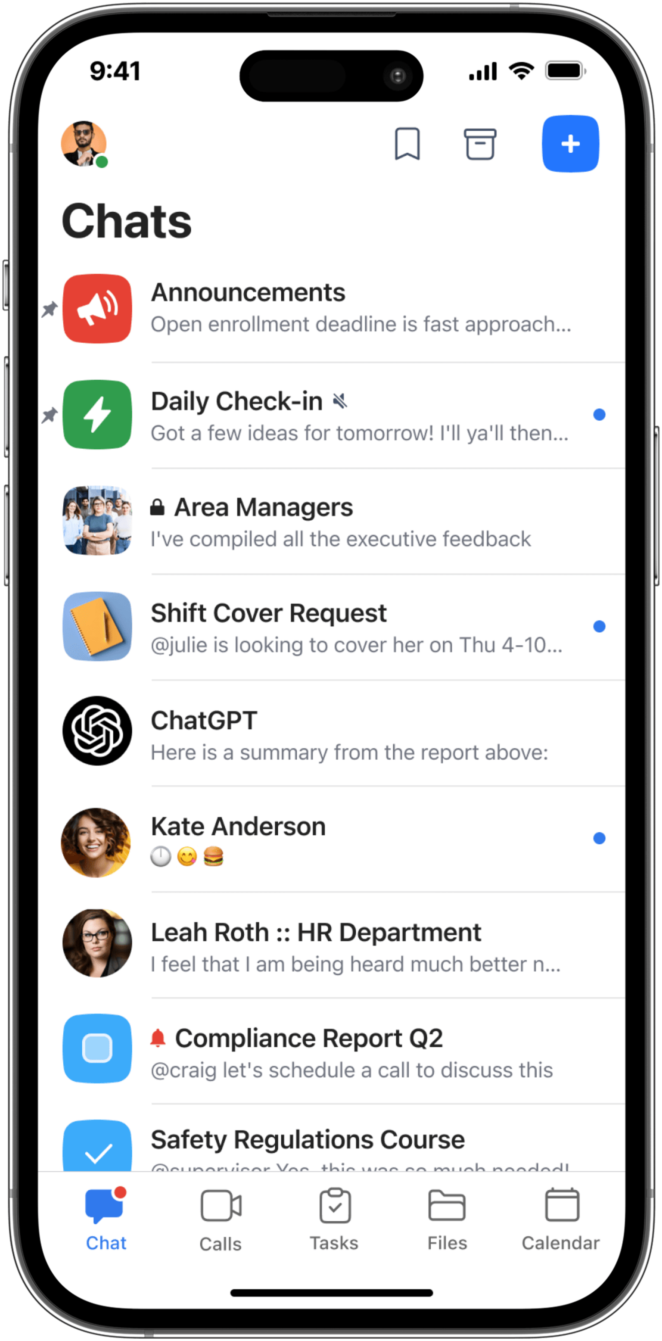 Chanty Team Communication App for iOS