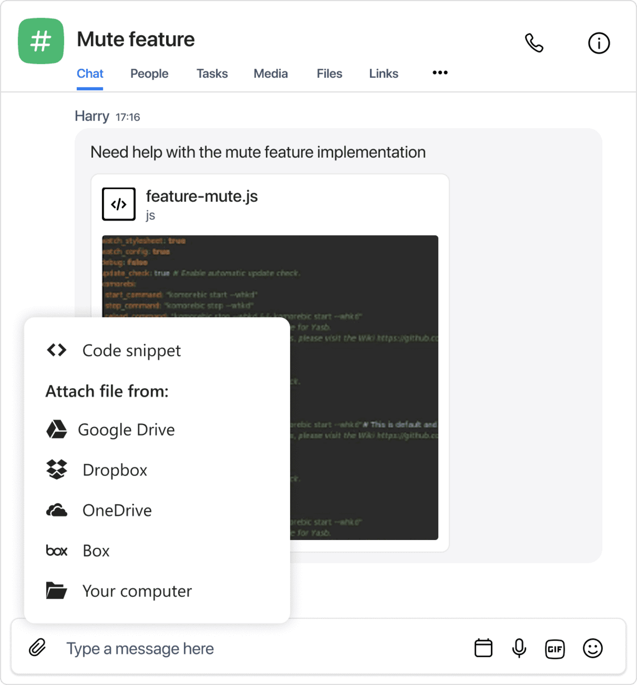 Mute feature