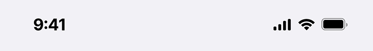Decorative iphone status bar